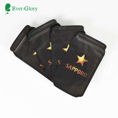 Irregular shaped bag with zipper for food