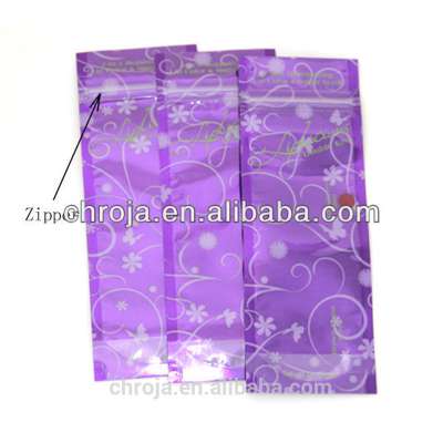 Ever-Glory Manufacturer Stand Up Transparent Ziplock Zipper Bags one side transparent aluminum foil zipper bag