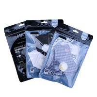 Custom printing  resealable plastic mouth-muffle medical N95 mask packaging ziplock bag